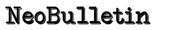 NeoBulletin font preview